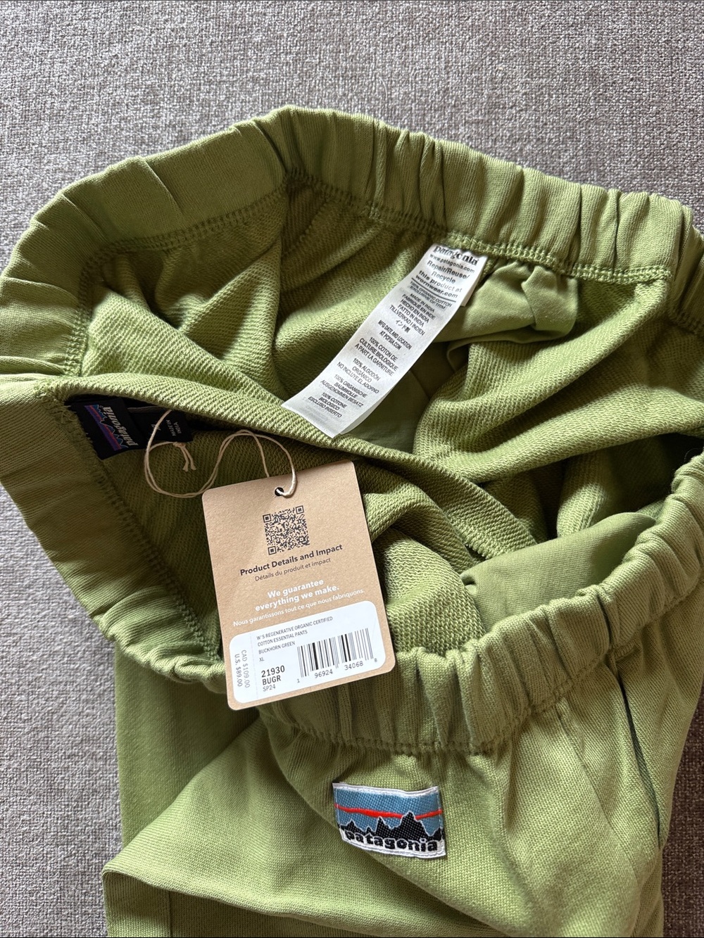 Patagonia Olive Green Straight Leg Pants - Picture 3 of 3